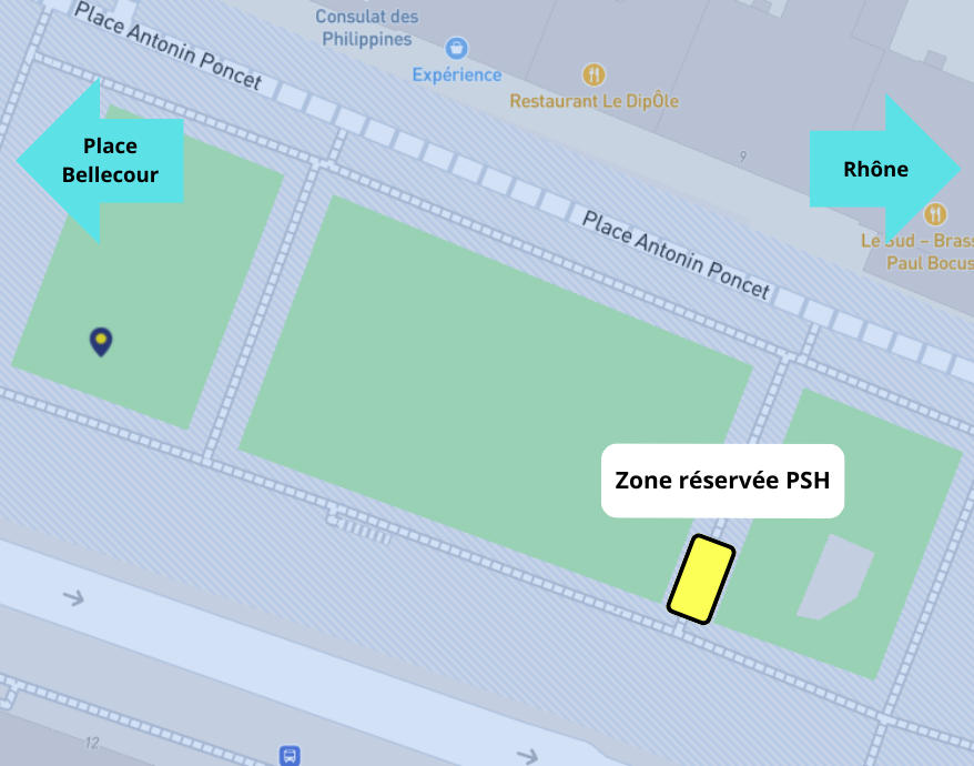 Plan de situation place Antonin Poncet
