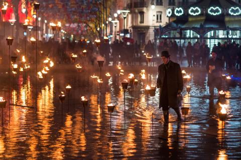 Le bassin de la place de la République